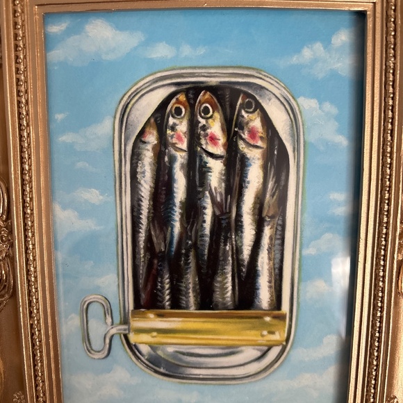 Framed Sardines Print 5x7 - Picture 2 of 2